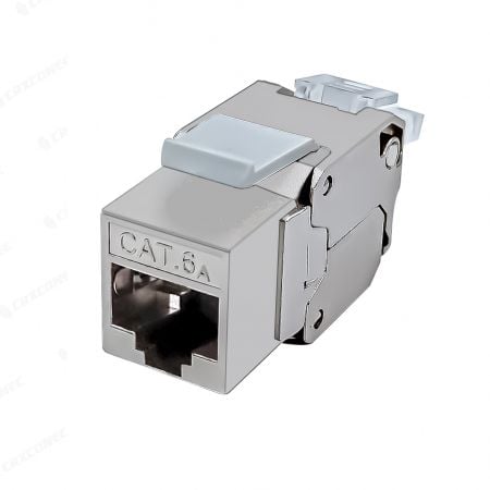 Cat6A 180 Degree Cable-clamper Toolless Keystone Jack
