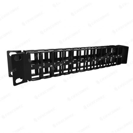 48 portos patch panel UTP V-típusú rack panel