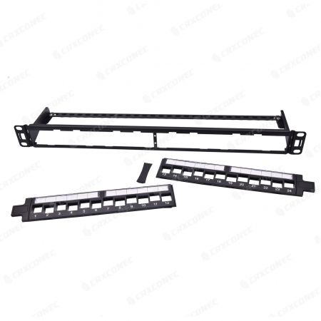 Front Access Panel 24 port UTP/FTP keystone patch panel