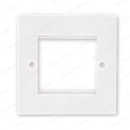 British Style Single Gang Snap-In Faceplate RJ45 Frame 86*86MM - British Style Single Gang Snap-In Faceplate Frame 86*86MM