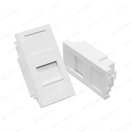 British Style Unloaded 1 Port Module-Insert With Shutter 25*50MM loaded on british faceplate