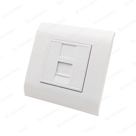 French Style Full Size 1 Port Module-Insert With Shutter 45*45MM work with french faceplate