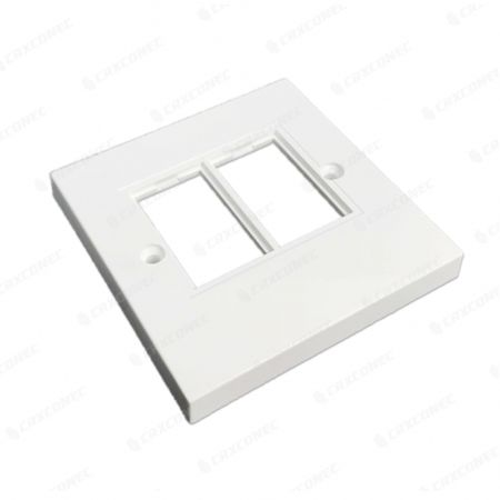 LJ6C British Style Snap-In 2 Port Faceplate Frame 86*86MM For Network Connection