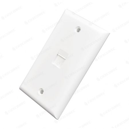 American Style 1 Port RJ45 Faceplate Frame With Shutter For Connection Network