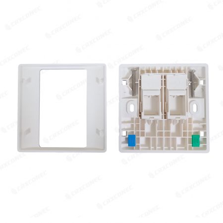 British 2 Port Colored Icon Ethernet Faceplate for ethernet networking