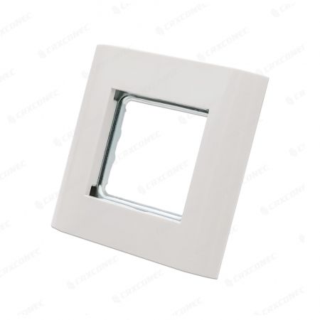 French Style Snap-In Single Gang RJ45 Faceplate Frame 80*80MM For network connection