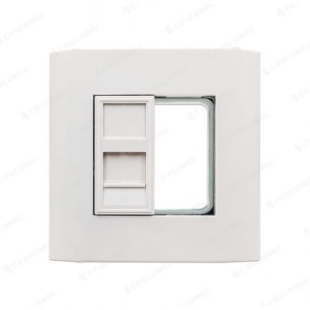 French Style 1 Port Module-Insert With Shutter 22.5*45MM work with French faceplate