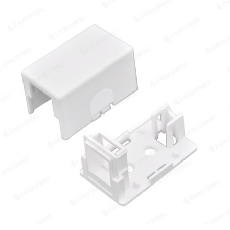Kotak jack keystone 1 port warna putih kotak pemasangan permukaan