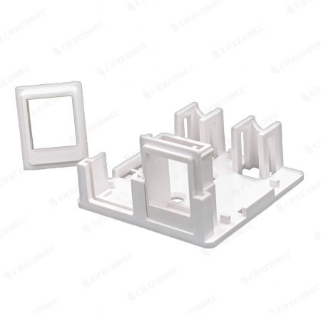 Boîte de montage en surface à 2 ports pour réseau de boîte de clé de voûte de couleur blanche