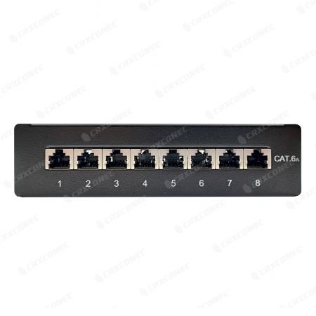 8 Port Cat.6A STP 90° Punch Down Surface Mount Box  Advanced Fiber Cabling  & Data Center Infrastructure from CRXCONEC