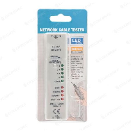 Tester per cavi patch di rete LAN Ethernet