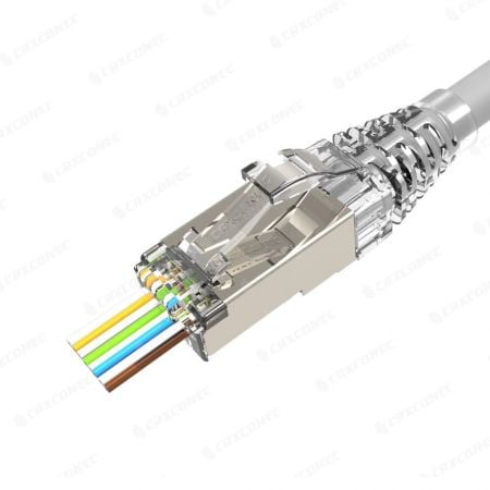 Conector RJ45 de paso fácil con pestillo en arco UTP Cat.6   Infraestructura avanzada de cableado de fibra y centro de datos de CRXCONEC