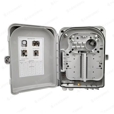 FTTH IP65 SC LC 24 Core Fiber Distribution Box Tile Vertically For FTTH Connection