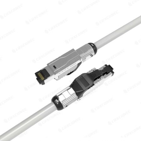 QIQN Connecteur RJ45 CAT 7 8P8C 10 Pièces Ethernet Modulaire Plug 10 Gbit  Blindé passe-fil et protection anti-pliage, avec Cable Cutter, Orange :  : Commerce, Industrie et Science