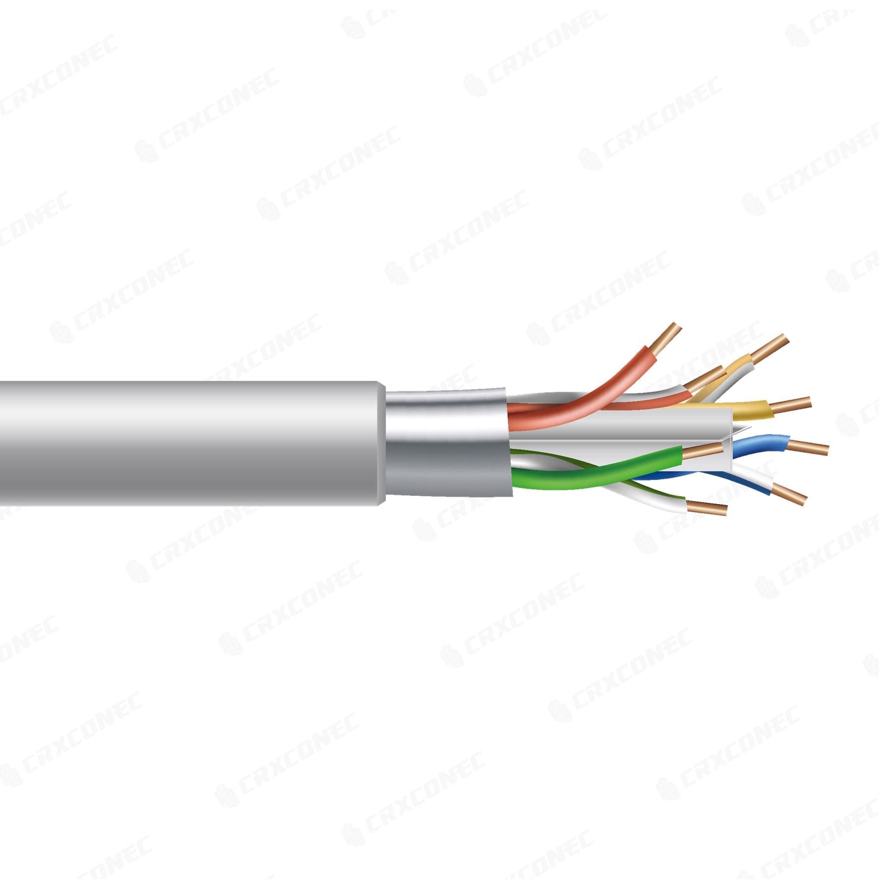 Câble LAN en vrac Cat6A FTP avec revêtement en PVC PRIME  Infrastructure  avancée de câblage de fibres et de centre de données de CRXCONEC