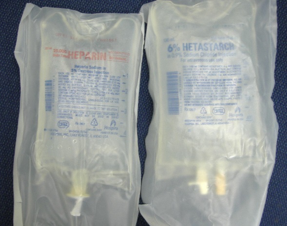 Emballage de sac de perfusion