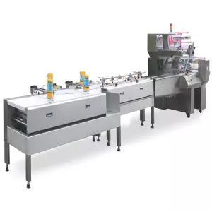 Packaging Line - Wrapper + Smart Belt Auto Feeding + Aligning System - Wrapper + Smart Belt Auto Feeding + Aligning System