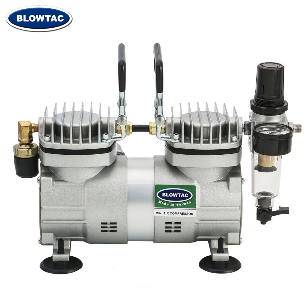 Double cylinders Mini Air Compressor - Airbrush Compressor, Made in Taiwan  Air Pumps & Ring Blowers Manufacturer