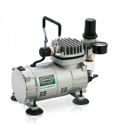 Compressore Per Aerografo Saturn AS18B, Senza Olio E Silenzioso, Con Riduttore Di Pressione E Manometro, 220V, 4 Kg