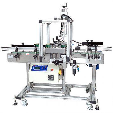 Automatic Leak Tester - An automatic leak tester machine with a conveyor belt, used for quality control of plastic bottles.