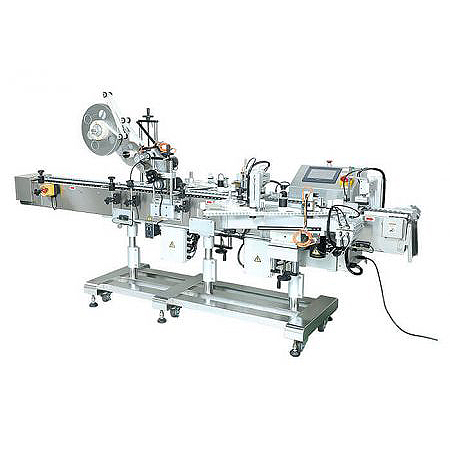 Vacuum Labeling Machine - CY-900 automatic vacuum labeling machine, constructed from stainless steel, designed for high-precision top and bottom labeling applications.