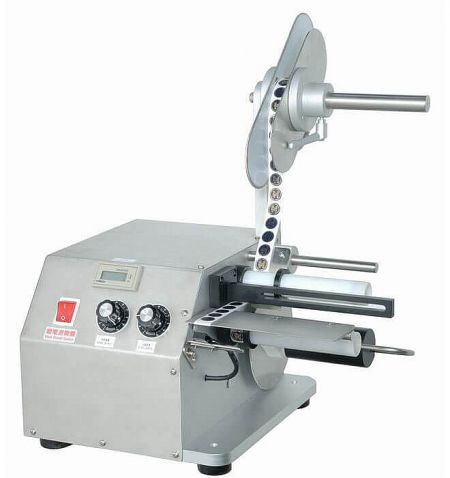 Label Peeling Machine - Front view of the CY-LS Label Peeling Machine, showing the stainless steel construction and label roll holder.
