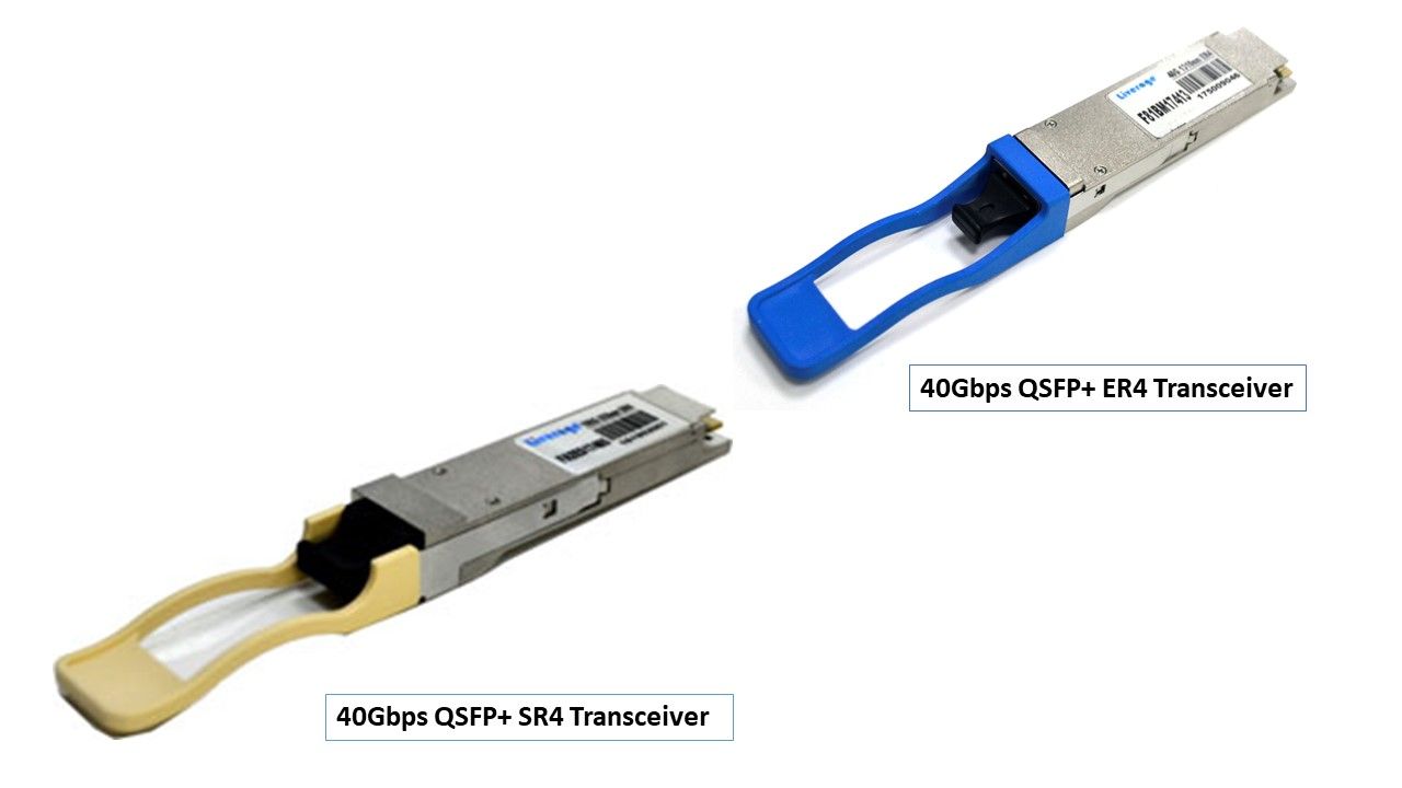 QSFP+ es una evolución de QSFP para soportar cuatro canales de 10 Gbit/sec que transportan Ethernet de 10 Gigabit, 10G FC o QDR InfiniBand.
