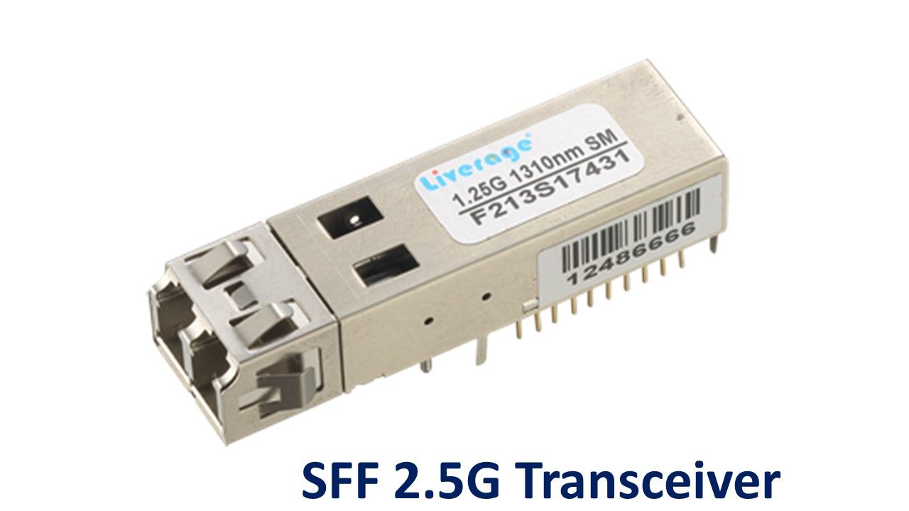 Vi leverer høykvalitets 2.5Gbps SFF optisk transceiver.