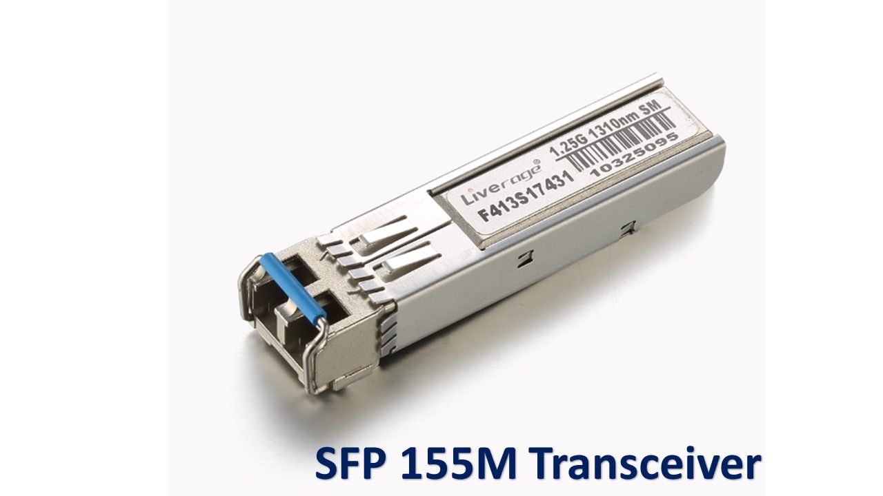 SFP com taxa de velocidade de até 155Mbps e transmissão de até 120km.