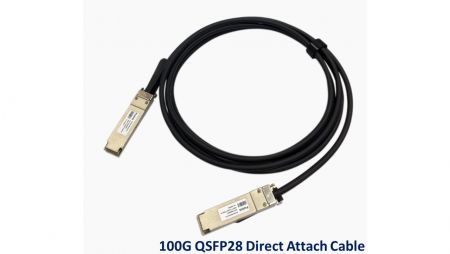 Cable de conexión directa QSFP28 de 100G - Ensamblajes de cable de cobre directamente conectados de QSFP28 a QSFP28