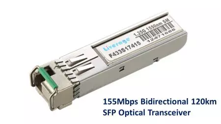 155Mbps İki Yönlü 120km SFP Optik Verici - 155Mbps 120Km Bi-Di SFP Optik Verici