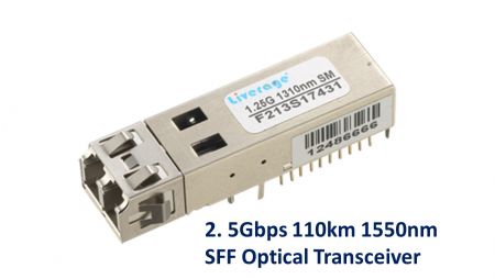 2,5 Gbps 110 km 1550 nm SFF optisk transceiver