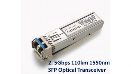 2. 5Gbps 110km 1550nm SFP optisk transceiver