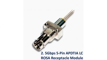 2. Module de réceptacle APDTIA LC ROSA 5 Gbps à 5 broches - 2. APDTIA LC ROSA 5 Gbps à 5 broches