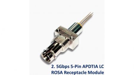 2. Módulo receptáculo APDTIA LC ROSA de 5 pines y 5 Gbps - 2. APDTIA LC ROSA 5Gbps 5 pines