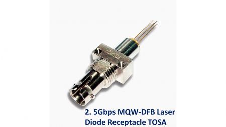 2. Receptáculo de diodo laser MQW-DFB de 5 Gbps TOSA - 2. 5Gbps MQW-DFB Receptáculo de Diodo Laser