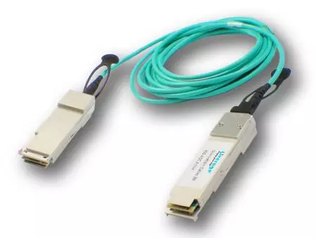 Cabo óptico ativo / cabo de conexão direta - O cabo óptico ativo pode ser definido como um cabo de fibra óptica terminado com transceptores ópticos em ambas as extremidades.