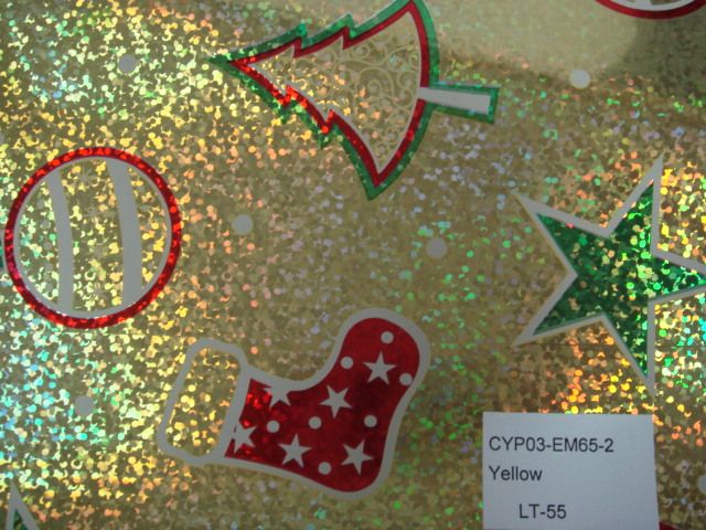 60gram metallized paper printed with Christmas icons pattern for holiday gifts wrapping