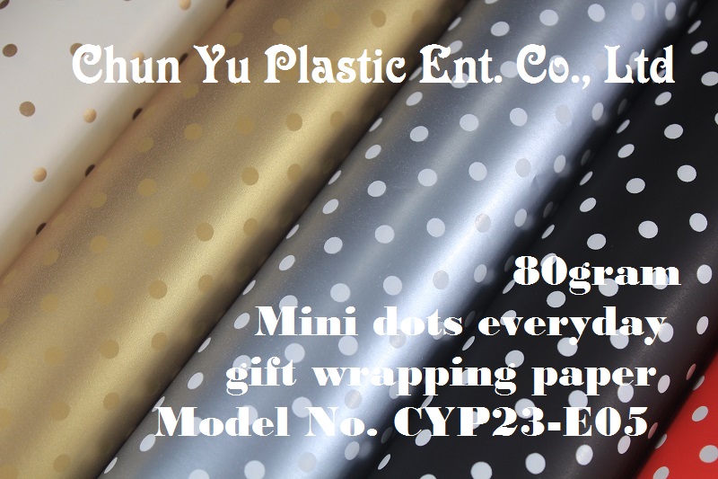80gram gift wrapping paper printed with Mini dots designs for presents packaging