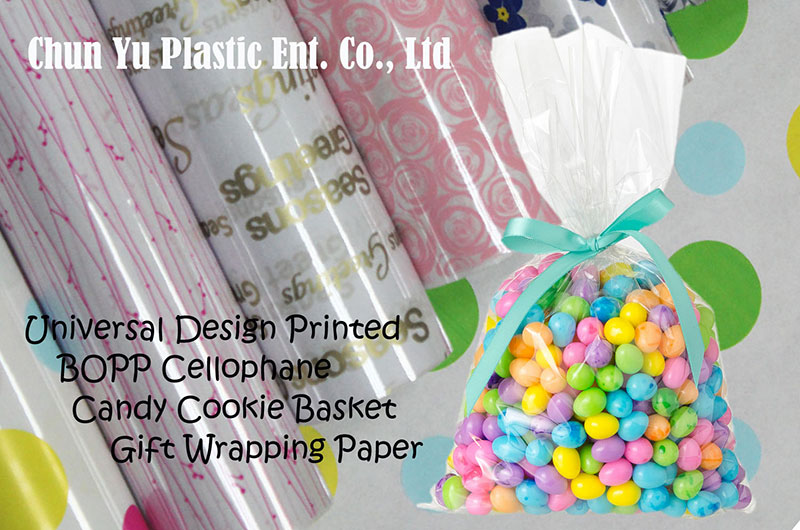 Wrapping paper to decorate and arrange food & gift baskets.