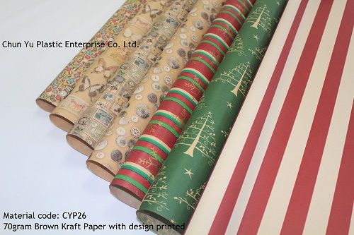 Fancy Floral Kraft Wrapping Paper, Gift Wrapping Paper,eco