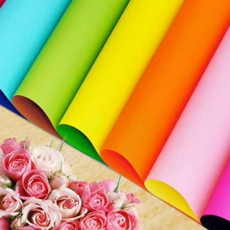 double sided color custom printed flower wrapping paper