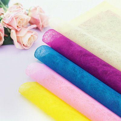 fabric non woven color custom printed flower wrapping paper