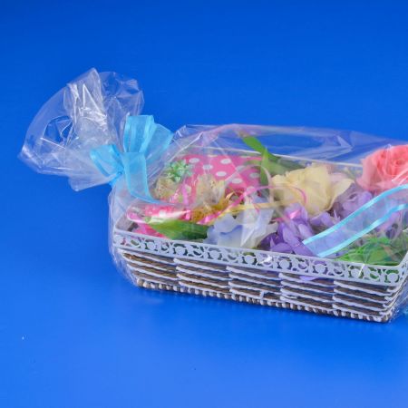 plastic gift basket wrapping paper and clear wrapping paper for gift baskets