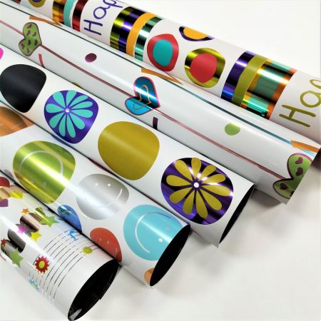 Beautiful metallic foil custom designs print Christmas gift wrapping paper
