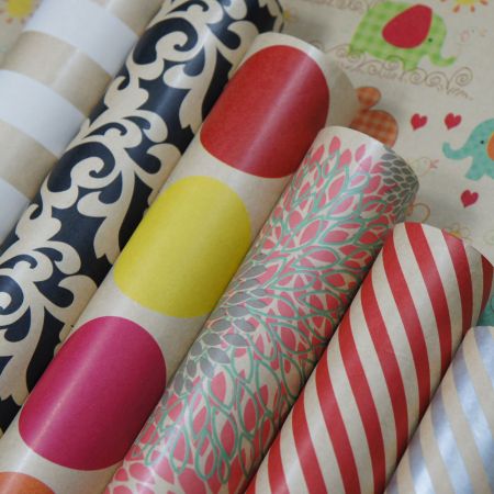 Beautiful metallic foil custom designs print Christmas gift wrapping paper