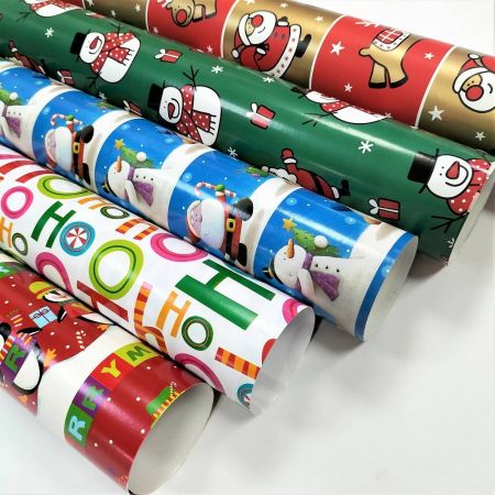 High quality custom designs print Christmas gift wrapping paper