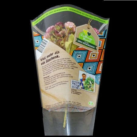 biodegradable custom print flower sleeves for potted plants
