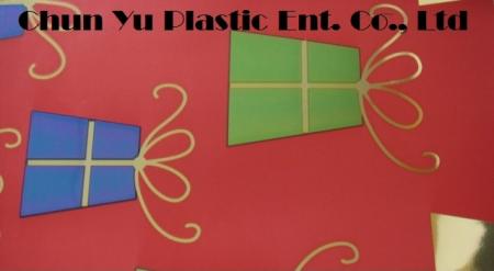 Metallic BOPP with Gift Boxes designs printed gift wrapping paper for Christmas