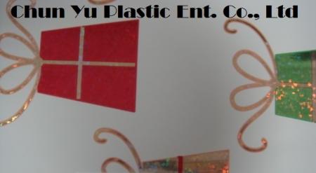 Holographic BOPP with Gift Boxes designs printed gift wrapping paper for Christmas